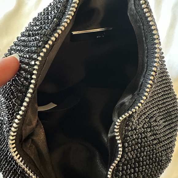 Doris Sparkle Mesh Pouch Black Bag - Picture 3 of 4